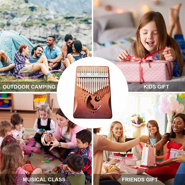 17 / 21 Key Solid Wood Kalimba Thumb Piano