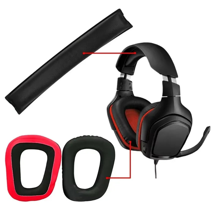 Replacement Ear Pads Headband Kit For Logitech G331 G332 G432 G431 G430 G230 G231 G930 Gaming Headset