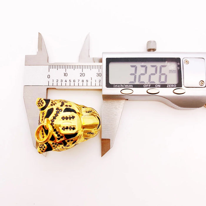 925 Sterling Silver Golden Tiger Pendant Rebel Jewelry For Men & Women