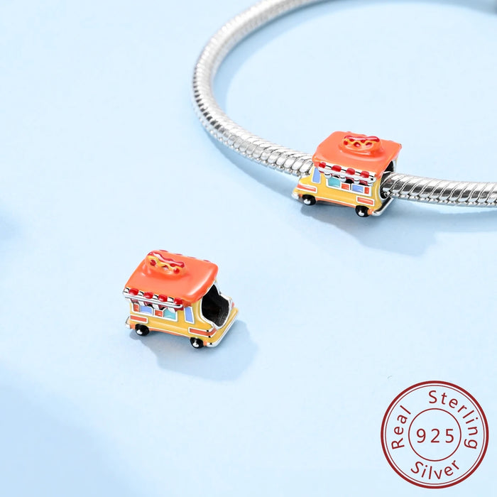 925 Sterling Silver Hot Dog Balloon Charms Fits Bracelets & Necklaces