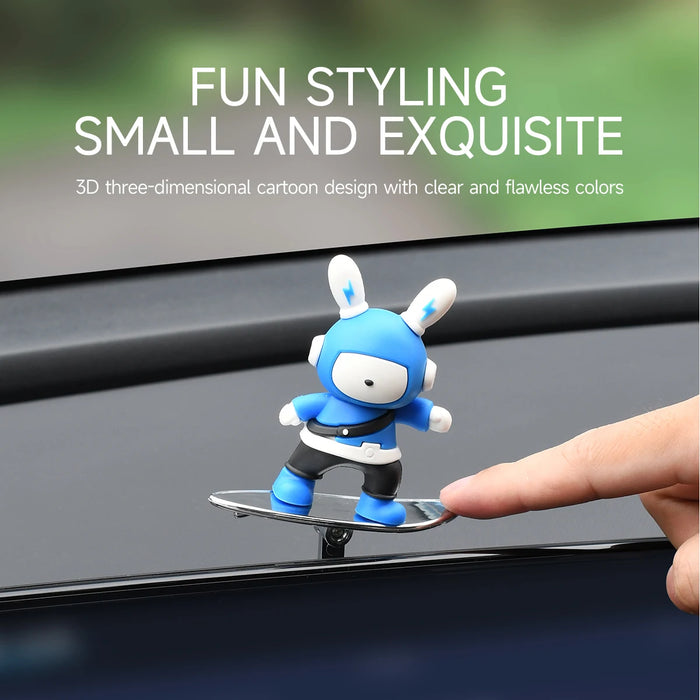 Tesla Model 3 Y Car Dashboard Decoration Cute Doll Skateboard Ornaments