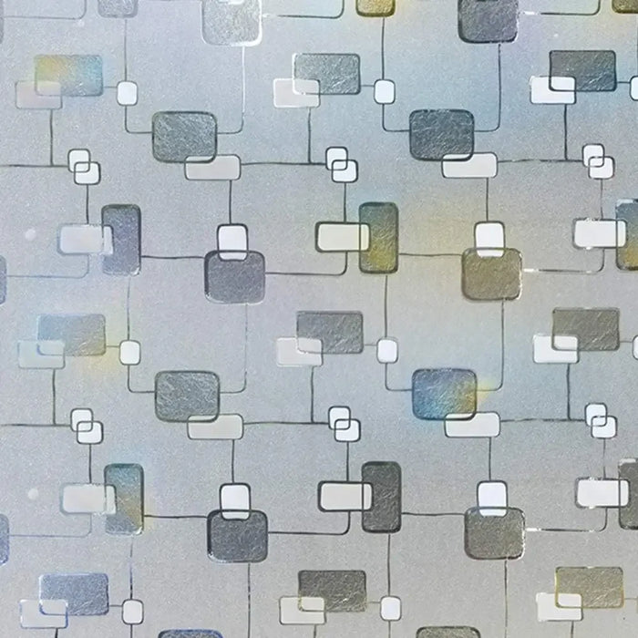 Electrostatic Square Knot Window Film - No Glue Frosted Insulating Blackout