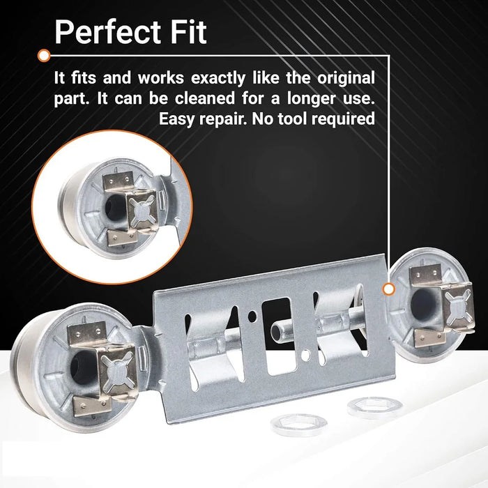 2 Pack Wb16K10026 Wb29K17 Double Burner Assembly Compatible With Ge Kenmore Hotpoint Ranges 868697 Ap2633210 Wb16K10003