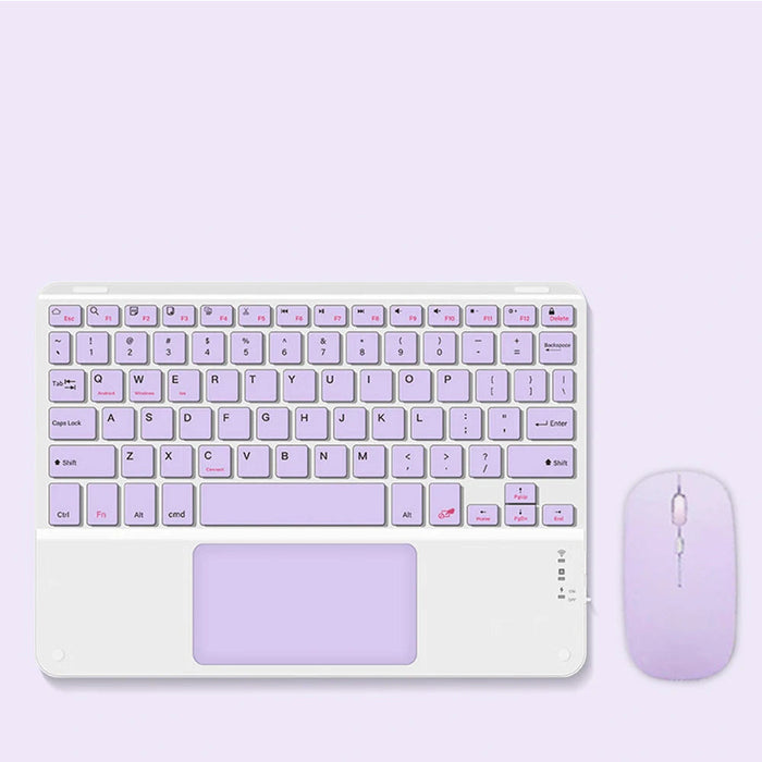 Bluetooth Keyboard & Mouse For Android Ios Windows Purple