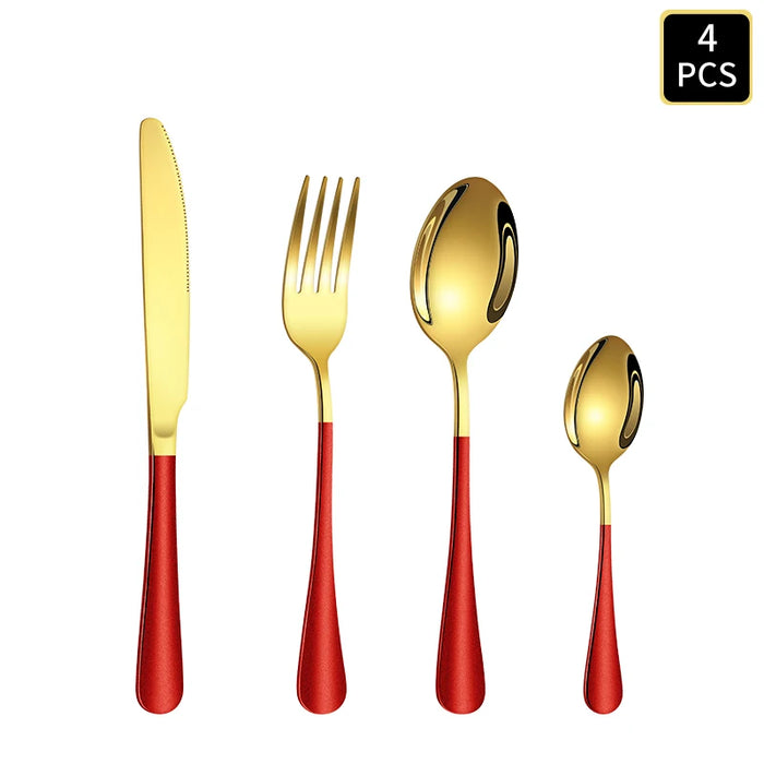 4 / 6 / 16 / 24 Piece Stainless Steel Cutlery Set For Home Restaurant Hotel Party