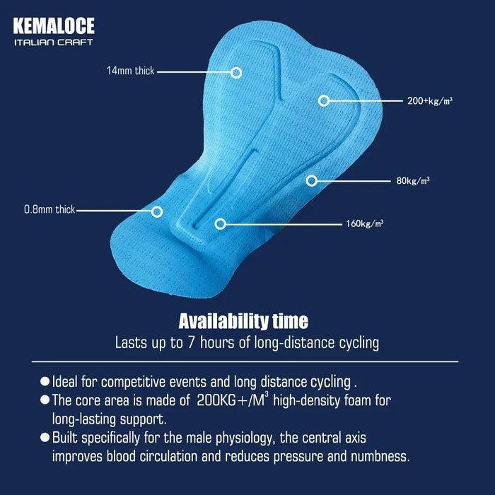 Men's Cycling Bib Shorts High End Breathable 5D Gel Pad