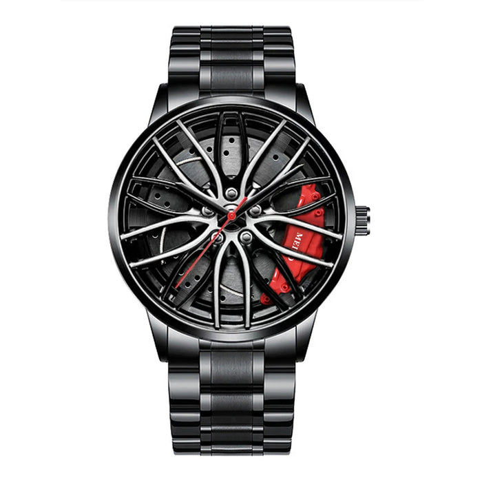 Stainless Steel Car Wheel Mens Watch