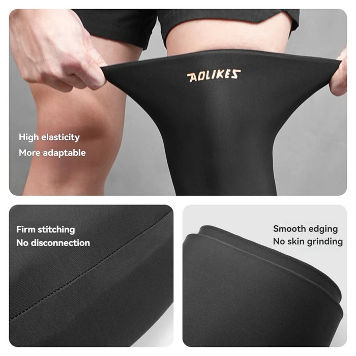 Hot & Cold Gel Knee Sleeve Pain Relief Soft Fabric Contoured Hydrogel