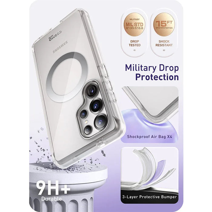 For Samsung Galaxy S25 Ultra Case Cosmo Mag Slim Full Body Protection With Built-In Screen Protector