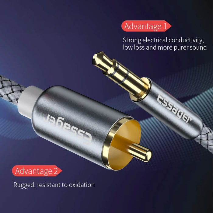 Rca Audio Cable Jack 3.5 To 2 Rca Cable 3.5Mm Jack To 2Rca Male Splitter Aux Cable For Tv Pc Amplifiers Dvd Speaker Wire
