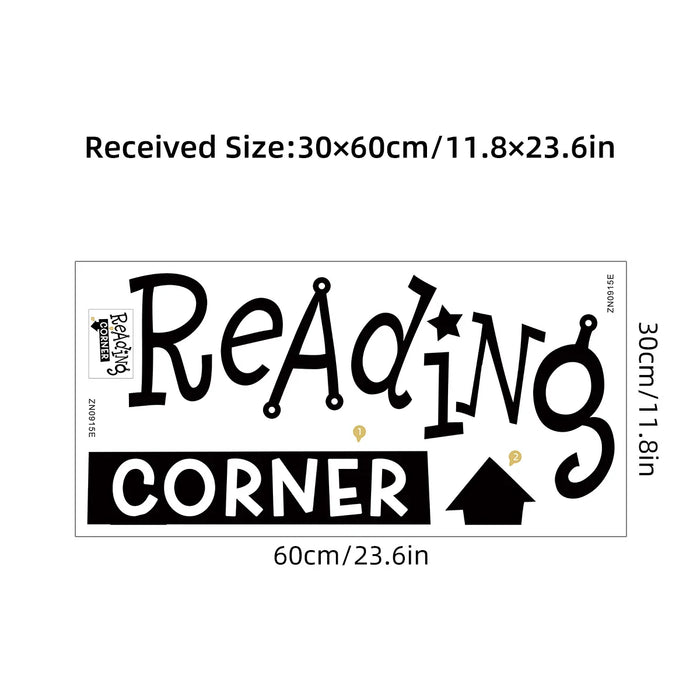 Kids Study Room Wall Decals Reading Corner Theme