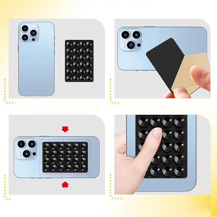 Silicone Suction Phone Case Adhesive Mount Mirror Shower Phone Holder Hands-Free Strong Grip Holder Anti-Slip For Android Iphone