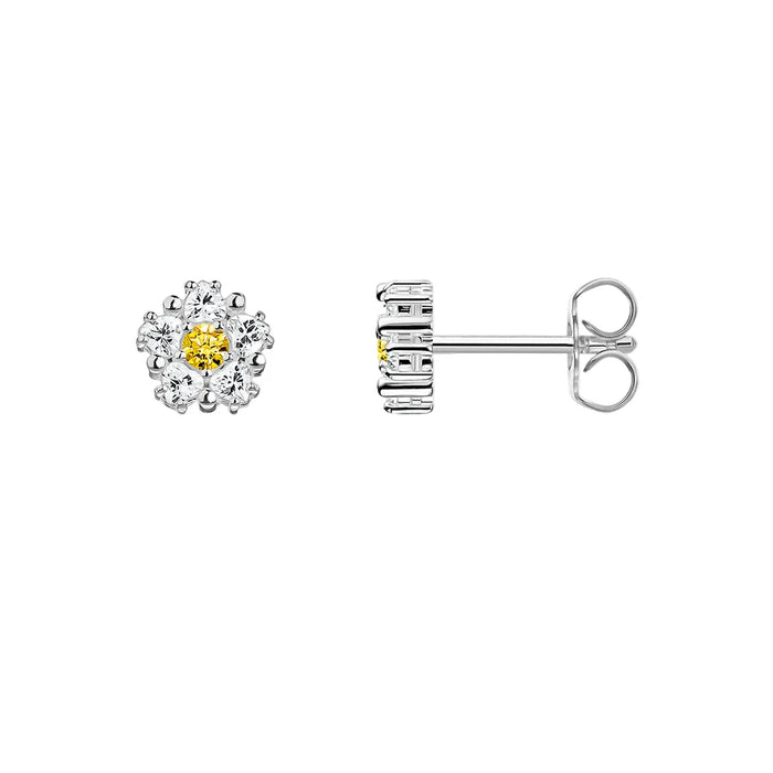 925 Sterling Silver Daisy Flower Stud Earrings Romantic Gift For Women