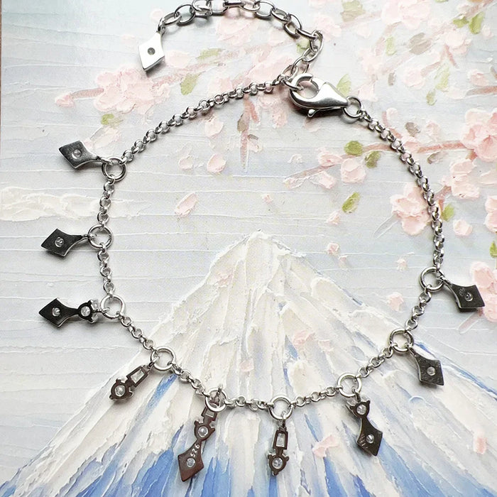 925 Sterling Silver Sun Rays Link Bracelet For Women Romantic Gift