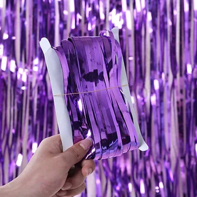 Party Favors Wedding Decoration Party Supplies Photozone Rain Tinsel Foil Curtain Birthday Party Wall Drapes Photo Zone Backdrop