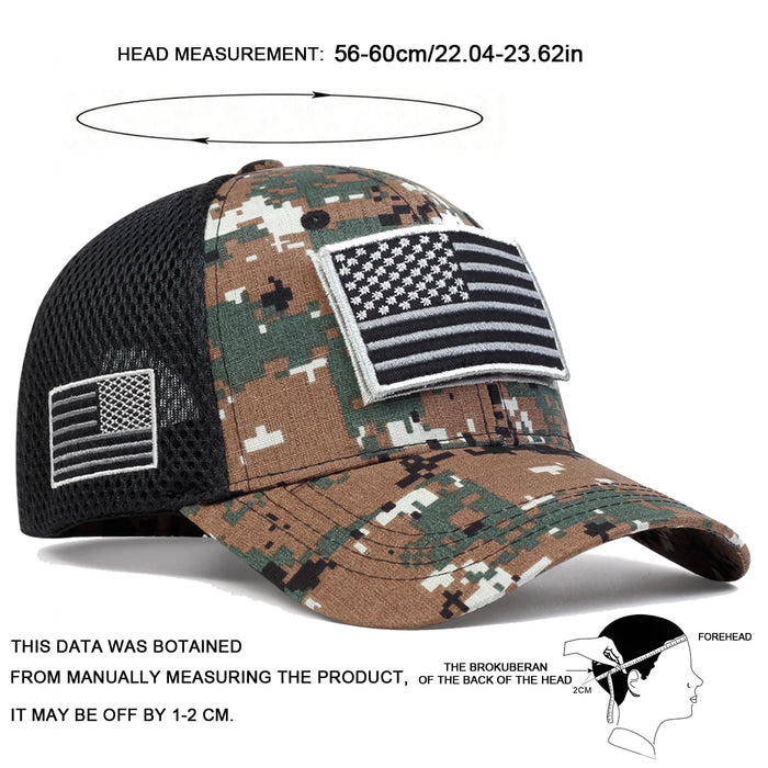 Usa Flag Baseball Cap Adjustable Sun Hat For Outdoor Activities