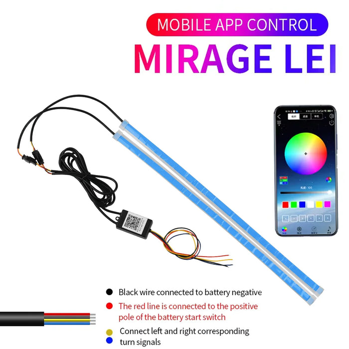 Universal Rgb Drl Strip With Turn Signal 2Pcs