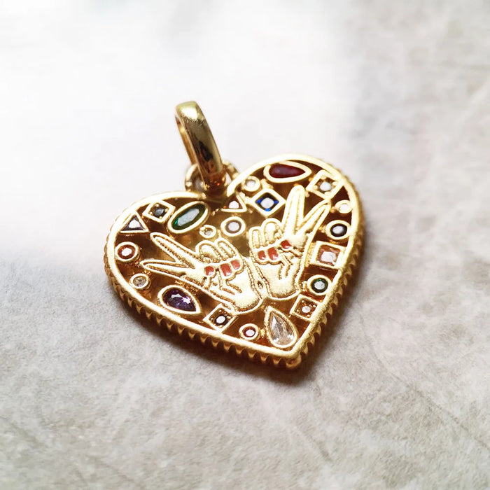 925 Sterling Silver Boho Love & Peace Pendant Energy Jewelry For Women & Men