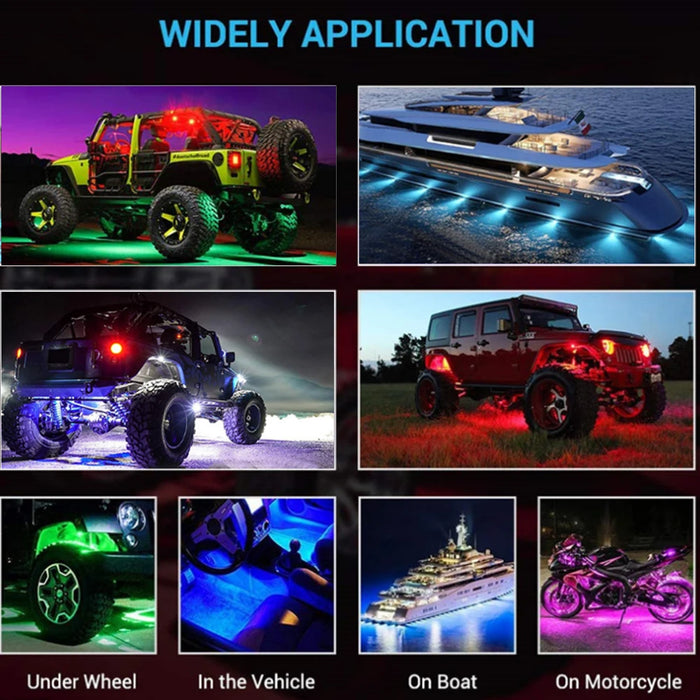 App-Controlled Rgb Led Chassis Lights For Off-Road Vehicles