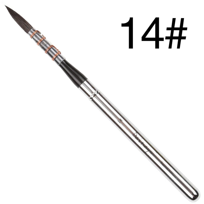 6 Piece Squirrel Hair Watercolour Brush Set