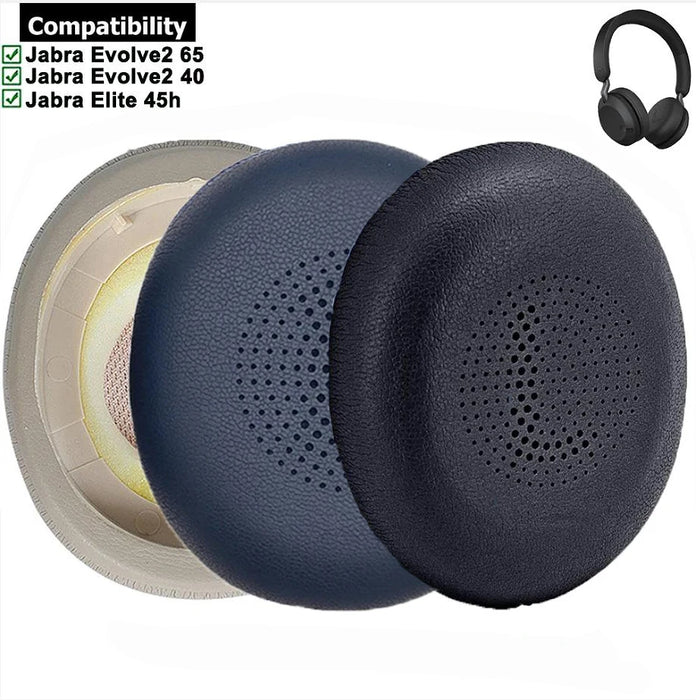 Pair of Replacement Ear Pads For Jabra Elite 45H Evolve2 65 Headphones