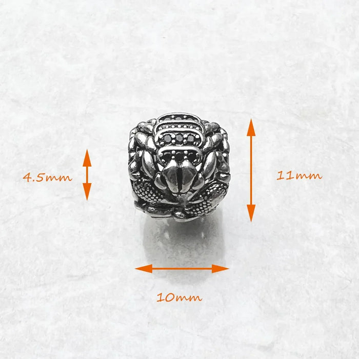 925 Sterling Silver 5Mm Hole Black Scorpion Charm For Diy Jewelry Making Punk Rebel Street Style Fits Women And Men European Fashion Gift