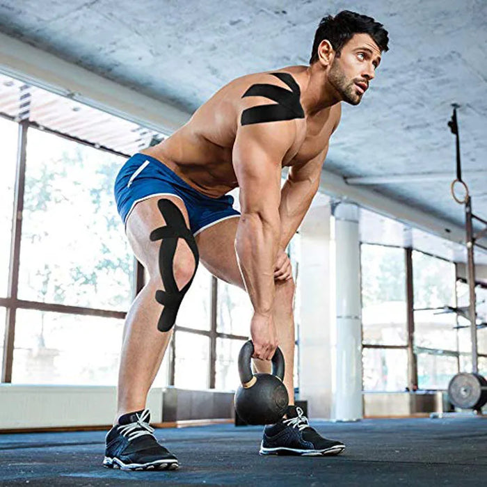 2 Kinesiology Tape Breathable Waterproof Athletic Recovery Tape For Knee Pain Relief