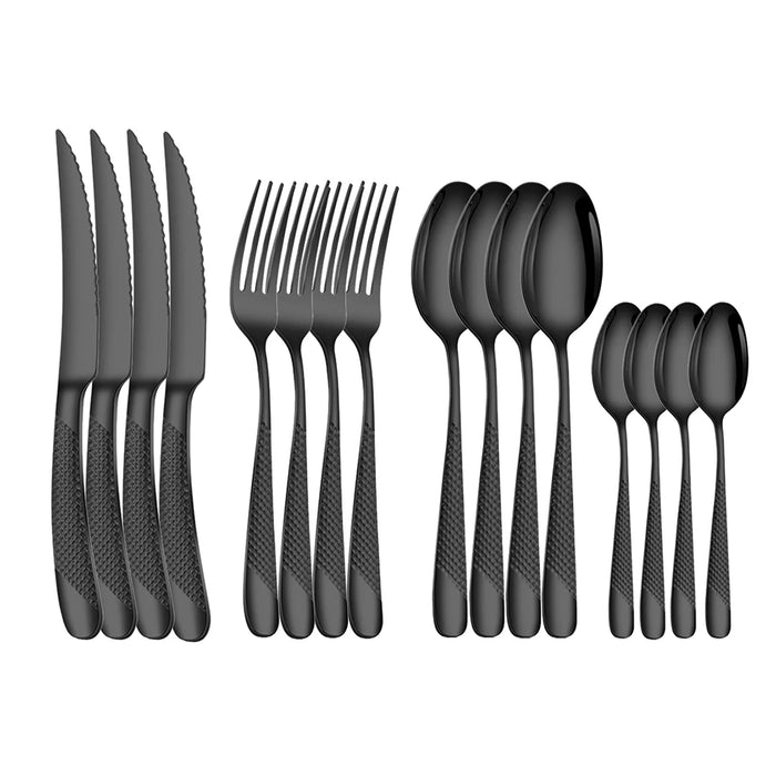 High Grade Stainless Steel Steak Knife And Fork Set
