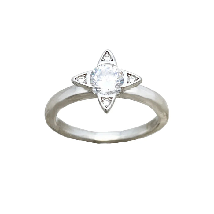 925 Sterling Silver Star Stackable Ring Europe Style Fine Jewerly For Women Romantic Gift