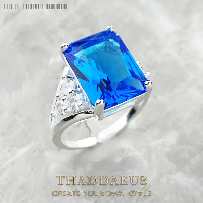 925 Sterling Silver Timeless Elegance Cocktail Ring Pure Fine Jewelry For Women Classic