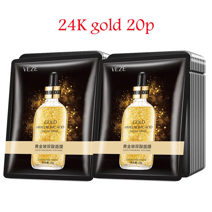 20 Hyaluronic Acid Collagen Face Masks Moisturizing Firming Hydrating