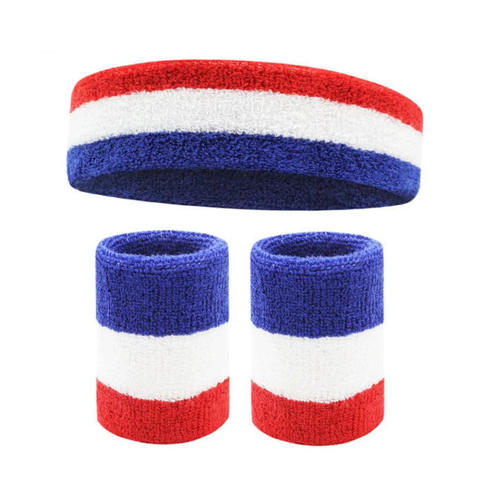 Moisture Wicking Sweatband Set Headband & Wristband Combo