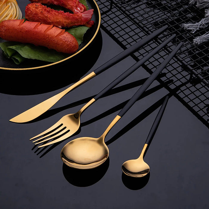 16 Piece Stainless Steel Cutlery Set For Elegant Dining