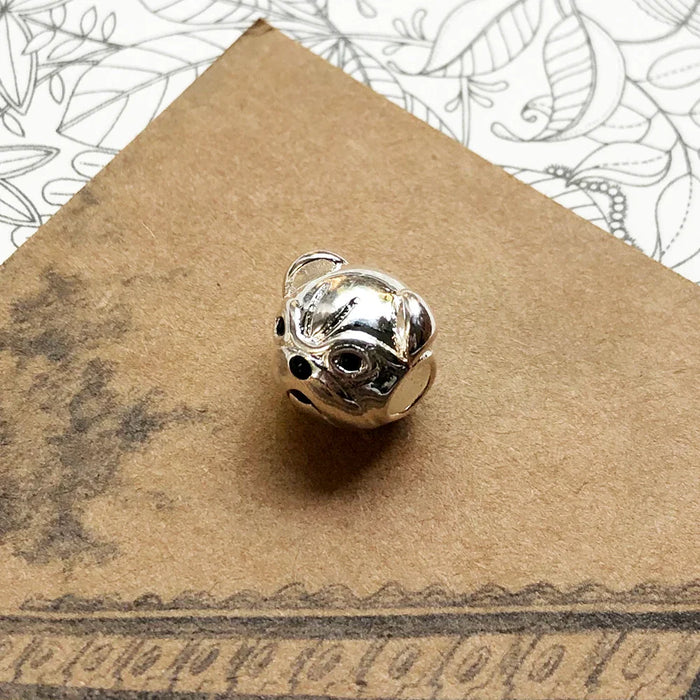 925 Sterling Silver Bulldog Charm For European Diy Jewelry Cute Gift For Women & Men