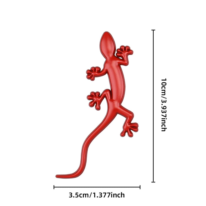 3D Metal Gecko Badge Emblem Sticker For Cars Reflective Decal Auto Accessory