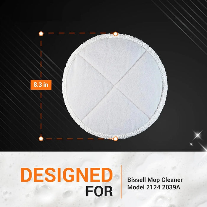 6 Pack 2124 2039A 2307 23157 20391 20399 Mop Pads Heavy Scrub Compatible With Bissell Spinwave Hard Mop Cleaners Orange