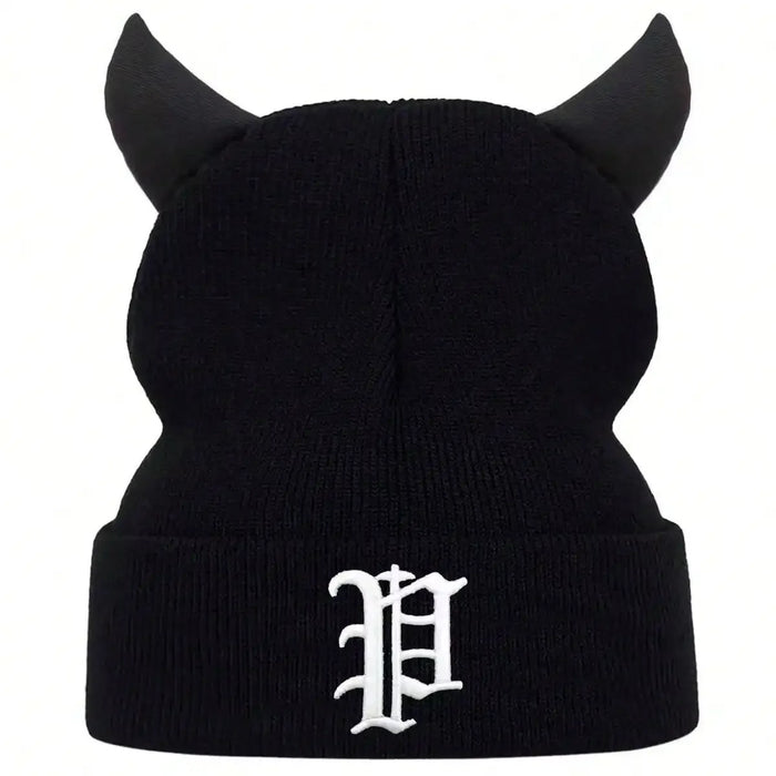 Custom Embroidered Bull Horn Beanie Unisex Winter Hat For Women & Men