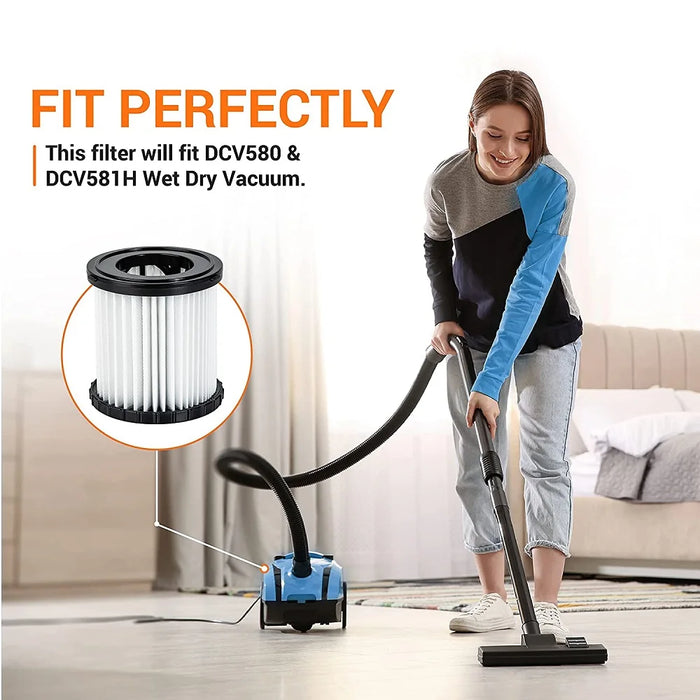 2 Pack Cartridge Hepa Filters Replacement Part Dcv5801H Compatible With Dewalt Dcv580 & Dcv581H Wet Dry Vacuums