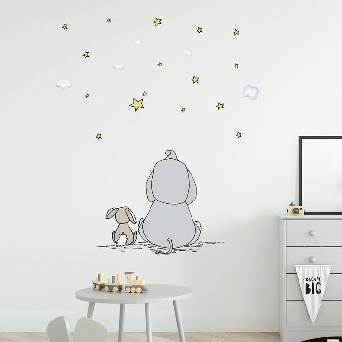 Adorable Elephant Wall Sticker For Kids Room