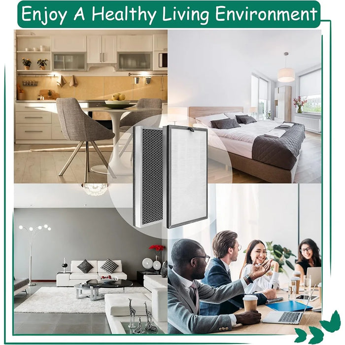 2 Pack Replacement Filter Compatible With Ma-112 Air Purifier 3 In 1 Pre-Filter H13 True Hepa Filter And Activated Carbon Filter