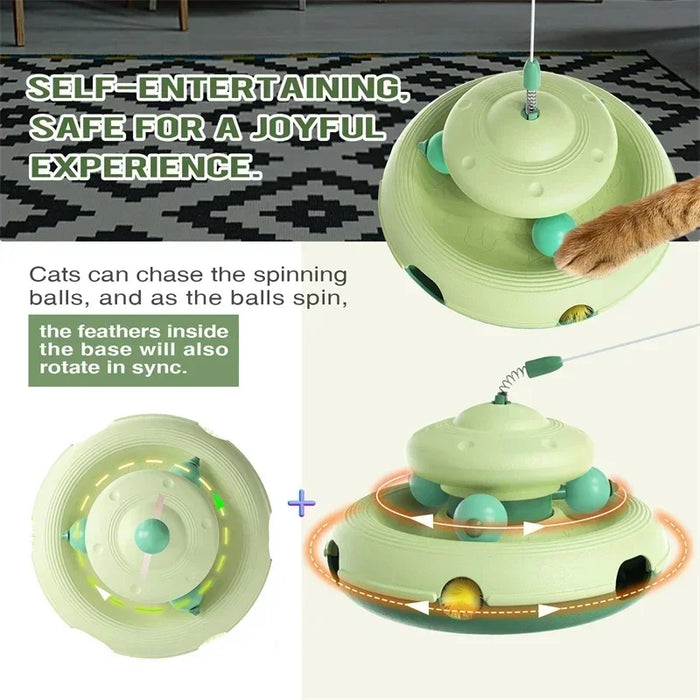 Interactive Cat Ball Toy Teaser High Frequency Swings Kitten Play