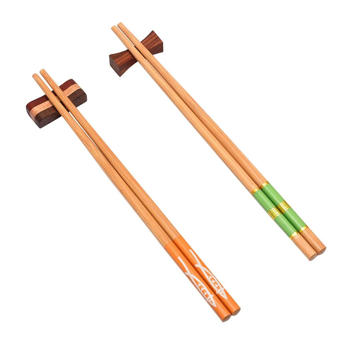5 Pairs Bamboo Chopsticks Set Reusable Sushi Utensils