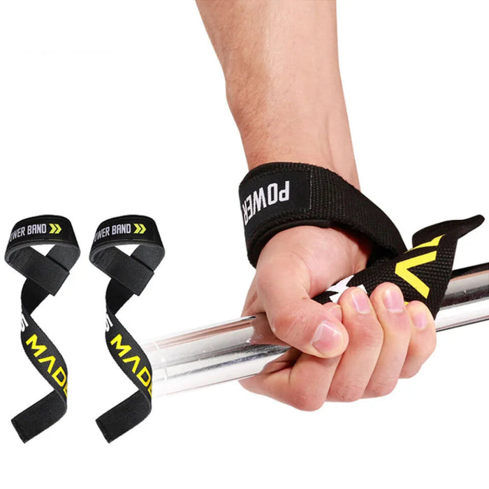 Pair of Fitness Wrist Straps For Weightlifting Padded Support For Deadlifts & Barbells