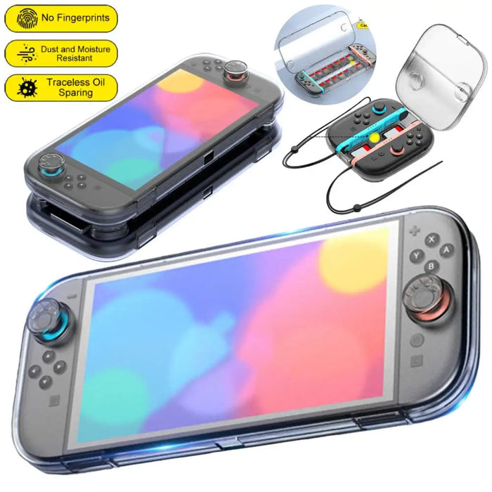 For Switch 2 Transparent Case Anti-Drop Console Handle Storage Box High Transparency Protective Case Console Shell For Switch 2