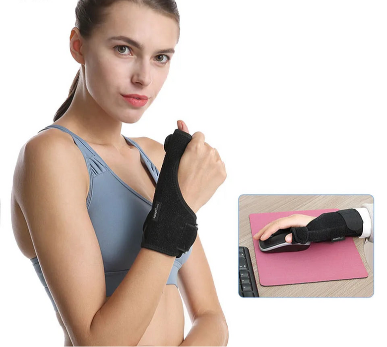 Sport Wrist Thumbs Guard With Plate Support Injury Recovery Wrap