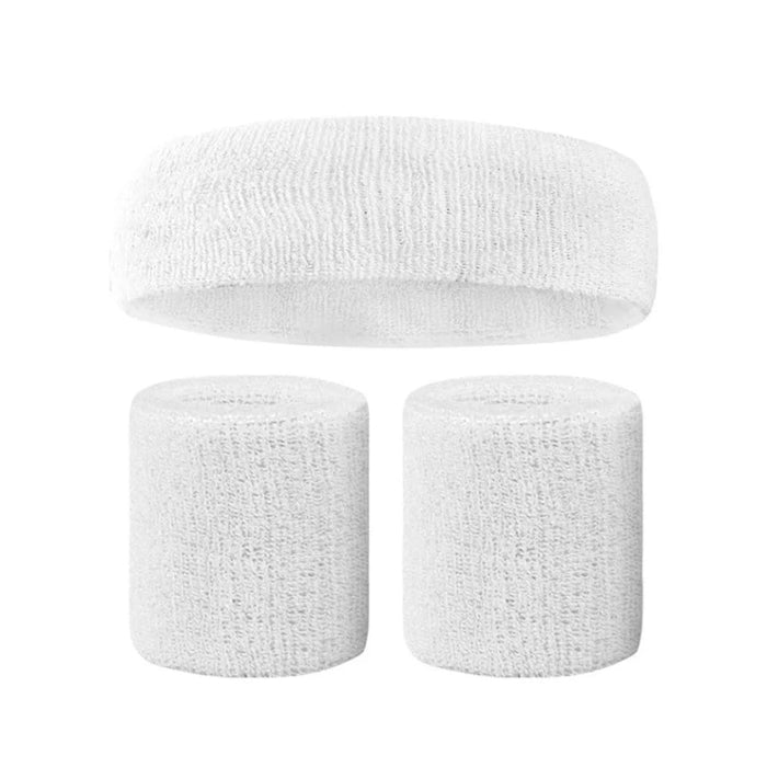 3 Piece Sports Headband & Wristband Set For Men & Women