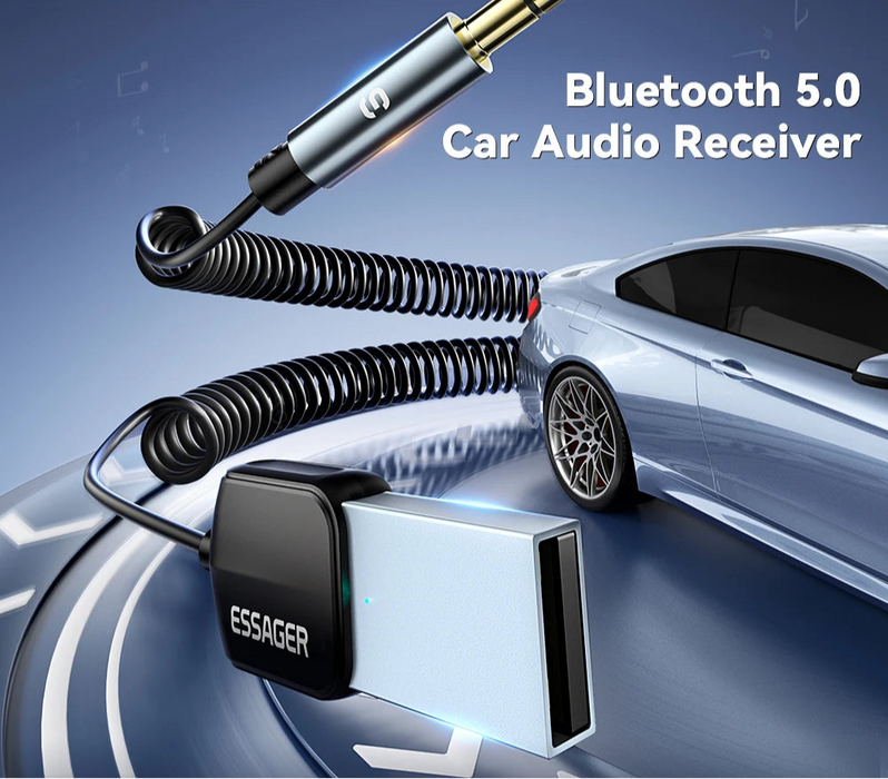 Wireless Bluetooth 5.0 Receiver Adapter Handsfree Car Speaker 3.5Mm Jack Aux Audio Music For Car Bluetooth Transmitter
