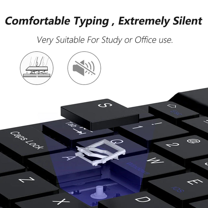 Wireless Touchpad Keyboard For Tablets Ios / Android / Windows
