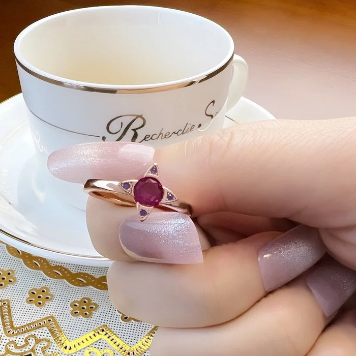 925 Sterling Silver Colourful Stones Paradise Ring Jewelry For Women