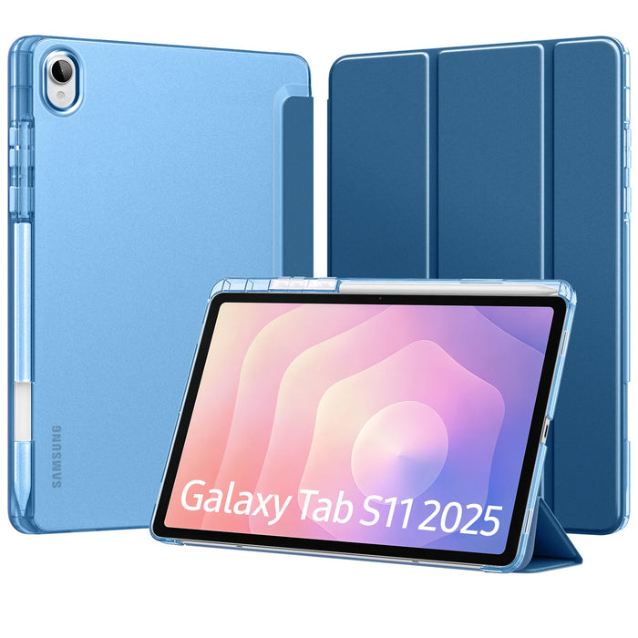 For Samsung Galaxy Tab S11 11 Inch 2025 Sm-X730 / Sm-X736B Slim Light Trifold Protective Pc Case With S Pen Holder